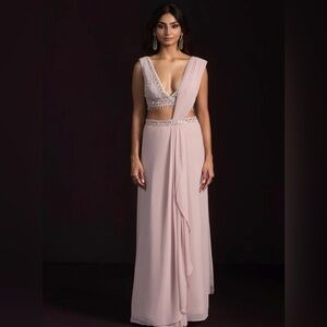 Elegant Pink Evening Gown